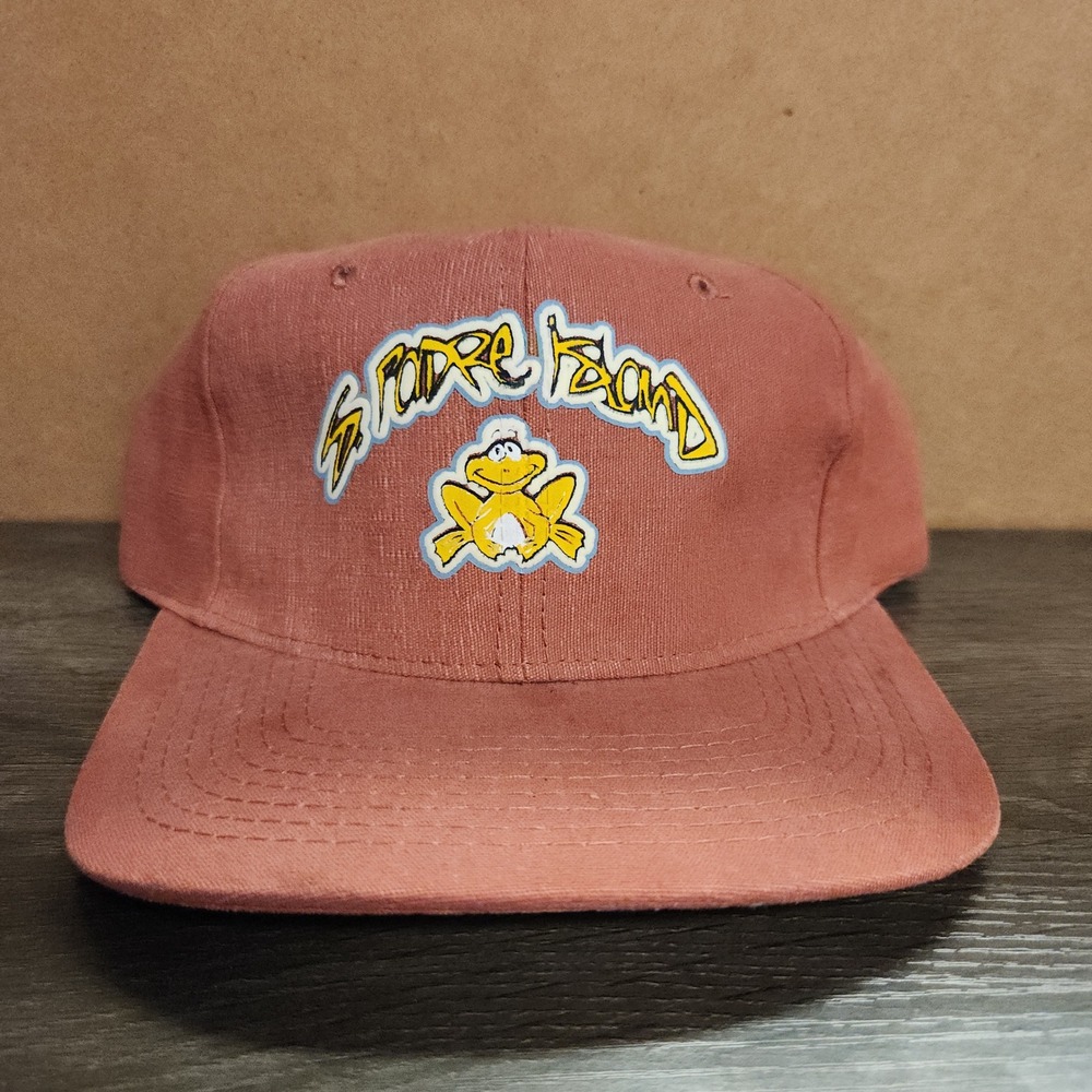 Vintage South Padre Island‎ Frog Snapback Hat Attractive Headwear Salmon Pink